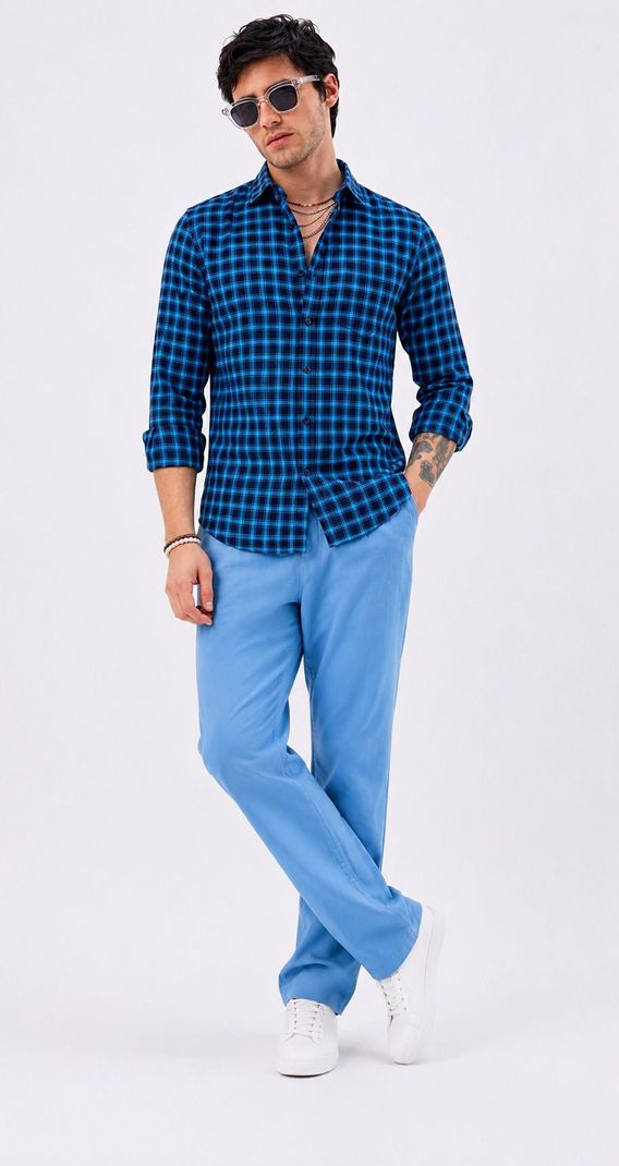 YOUTH FIRST INDIAN BRAND Men Checkered Casual Shirt - Image 6
