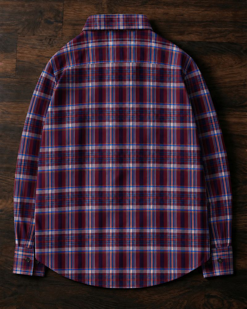 Lyphy Men Regular Fit Checkered Spread Collar Shirt - Image 3