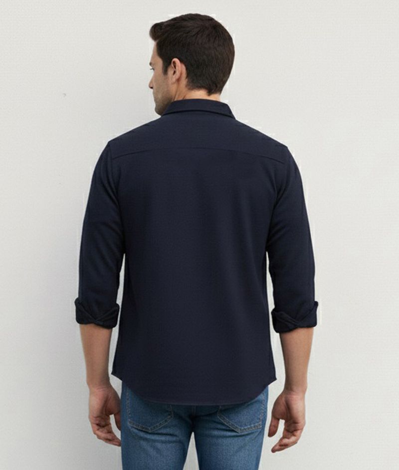 DEEMOON Men Regular Fit Solid Button Down Shirt - Image 6