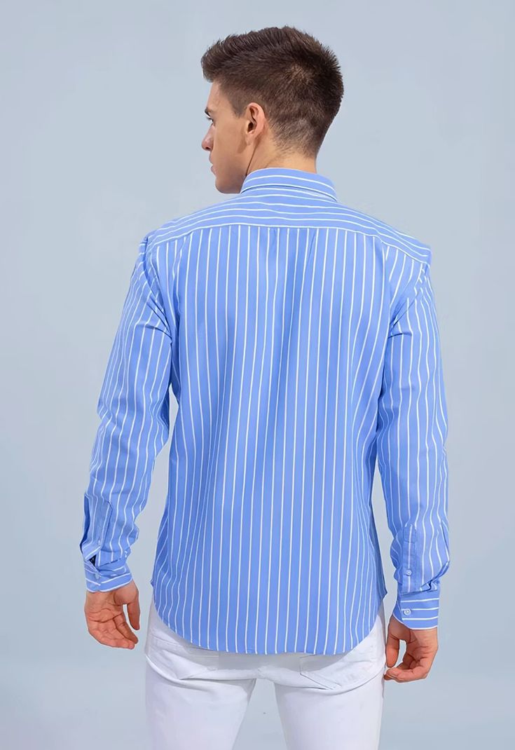 METRONAUT Men Slim Fit Striped Casual Shirt - Image 4