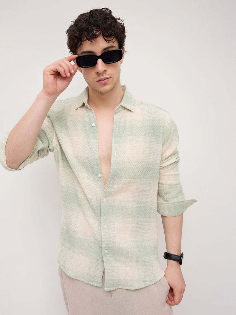 VASTRADO Men Regular Fit Checkered Shirt - Image 5