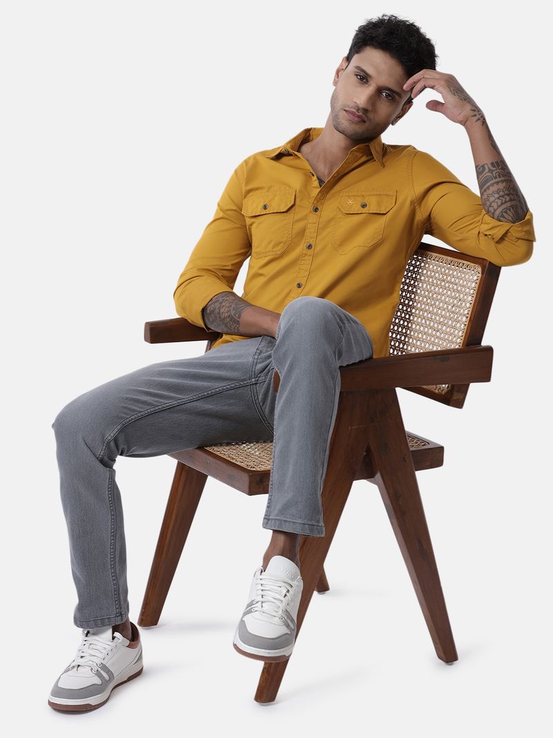WROGN Men Regular Fit Solid Casual Shirt - Image 4
