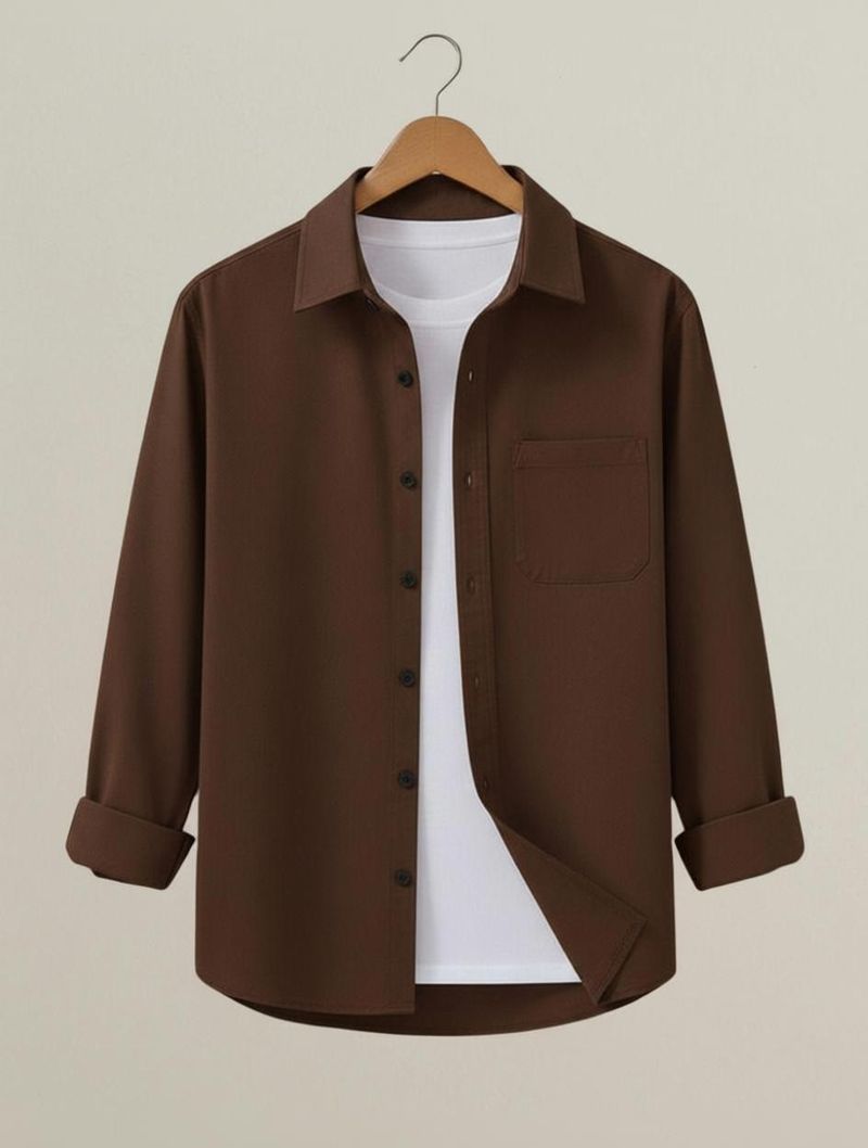 ViRAST FASHION Men Regular Fit Solid Spread Collar Casual Shirt - Image 2