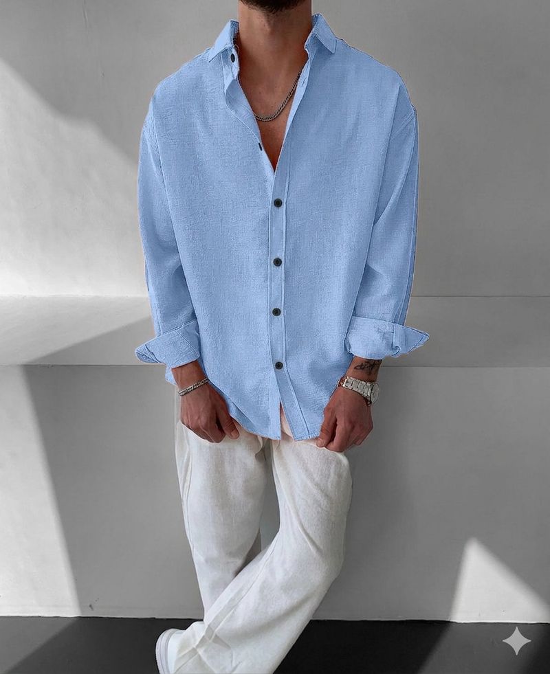 JACKBELLA Men Regular Fit Solid Spread Collar Shirt - Image 6