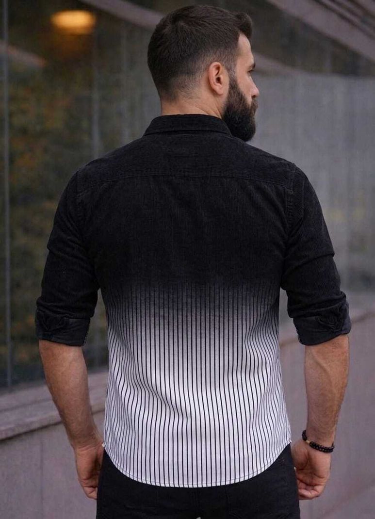 woyra Men Regular Fit Striped Casual Shirt - Image 4