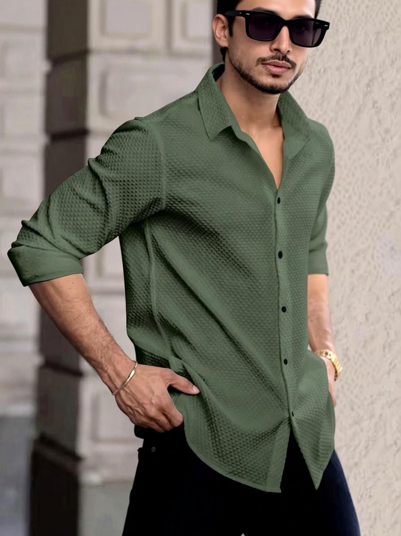 JACKBELLA Men Regular Fit Spread Collar Shirt - Image 5