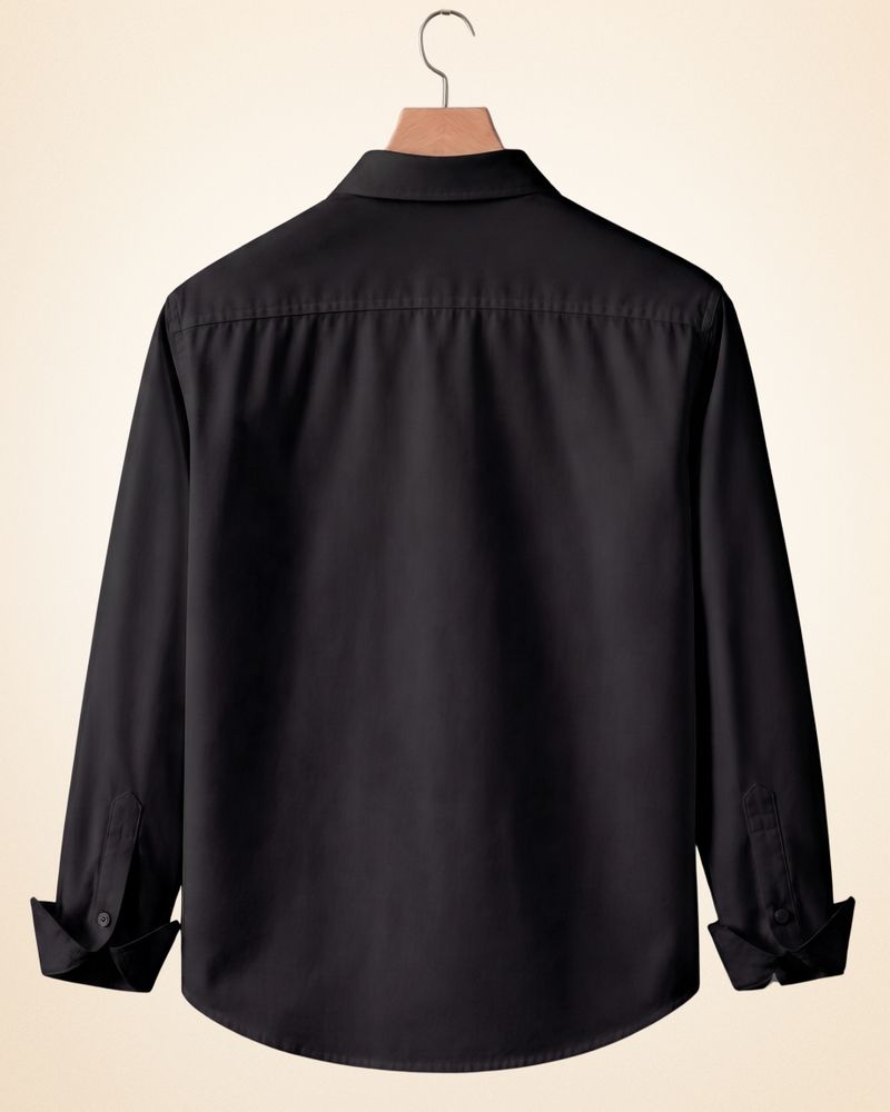 Colix Men Regular Fit Solid Spread Collar Shirt - Image 6