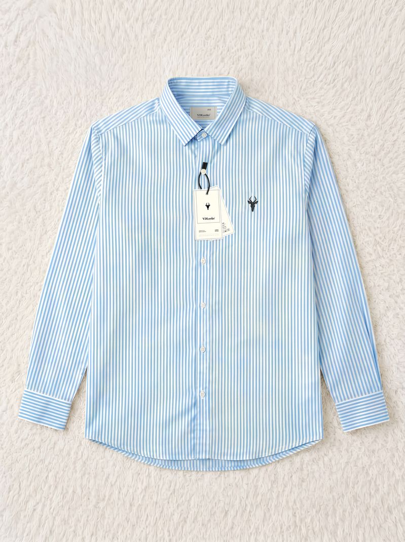 vdlooks Men Regular Fit Striped Shirt - Image 3