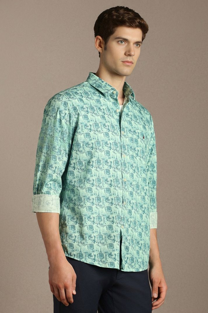 Louis Philippe Men Slim Fit Printed Casual Shirt - Image 5