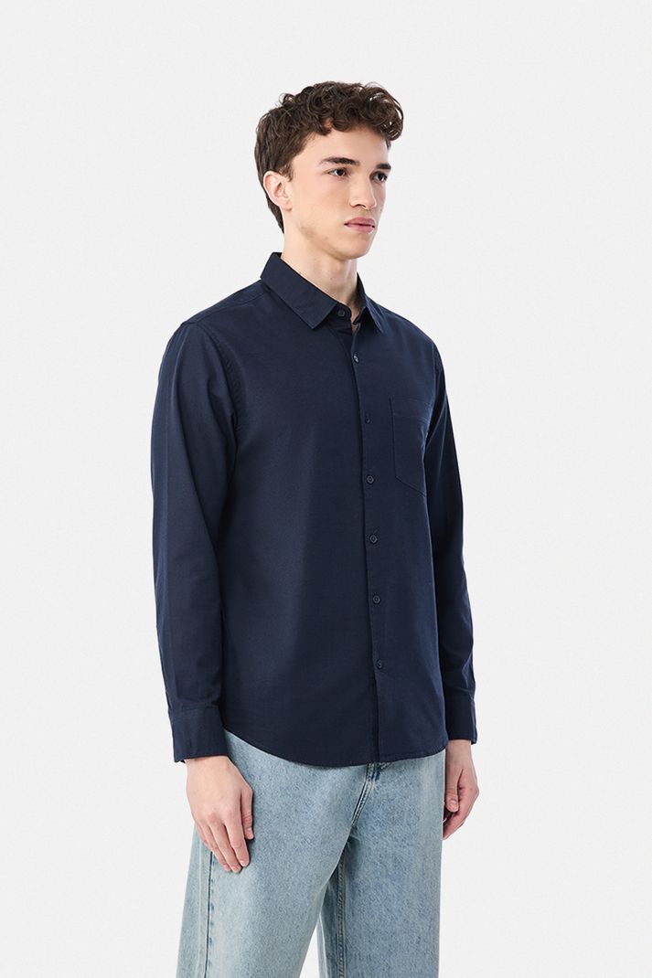 Snitch Men Regular Fit Solid Spread Collar Shirt - Image 5
