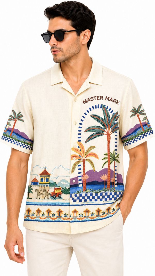 MM MASTER MARK Men Regular Fit Printed Spread Collar Casual Shirt - Image 4