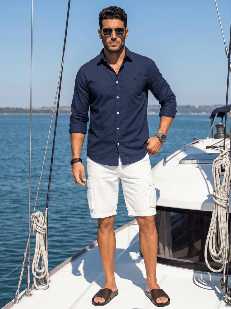 Mast & Harbour Men Regular Fit Solid Spread Collar Shirt - Image 5