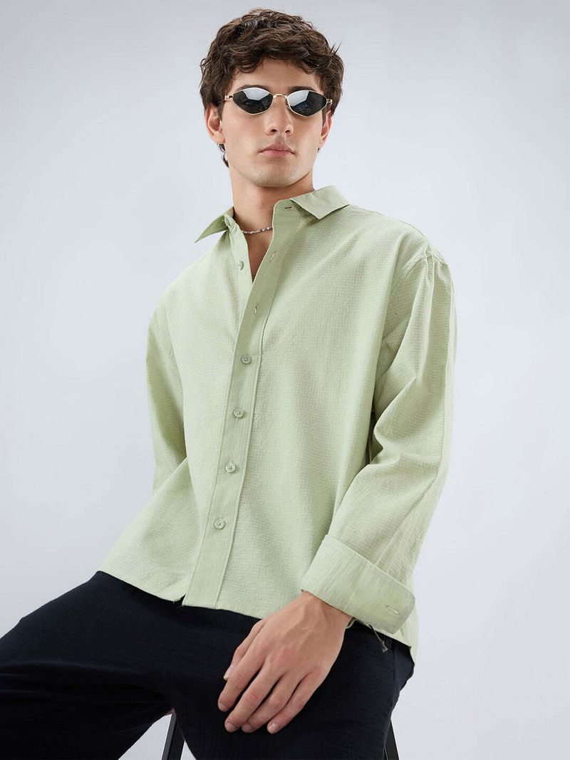 VASTRADO Men Oversized Fit Solid Shirt - Image 5