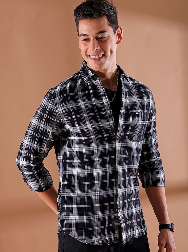 The Indian Garage Co. Men Slim Fit Checkered Shirt - Image 5