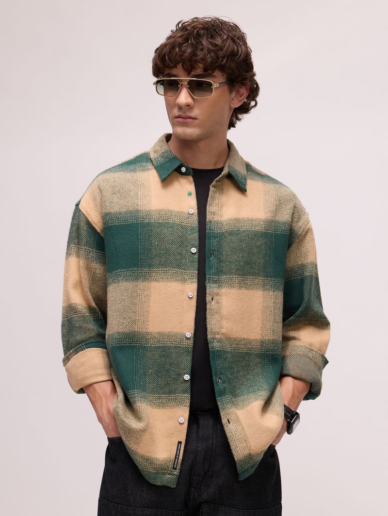 CAHOOT Men Oversized Checkered Casual Shirt - Image 3