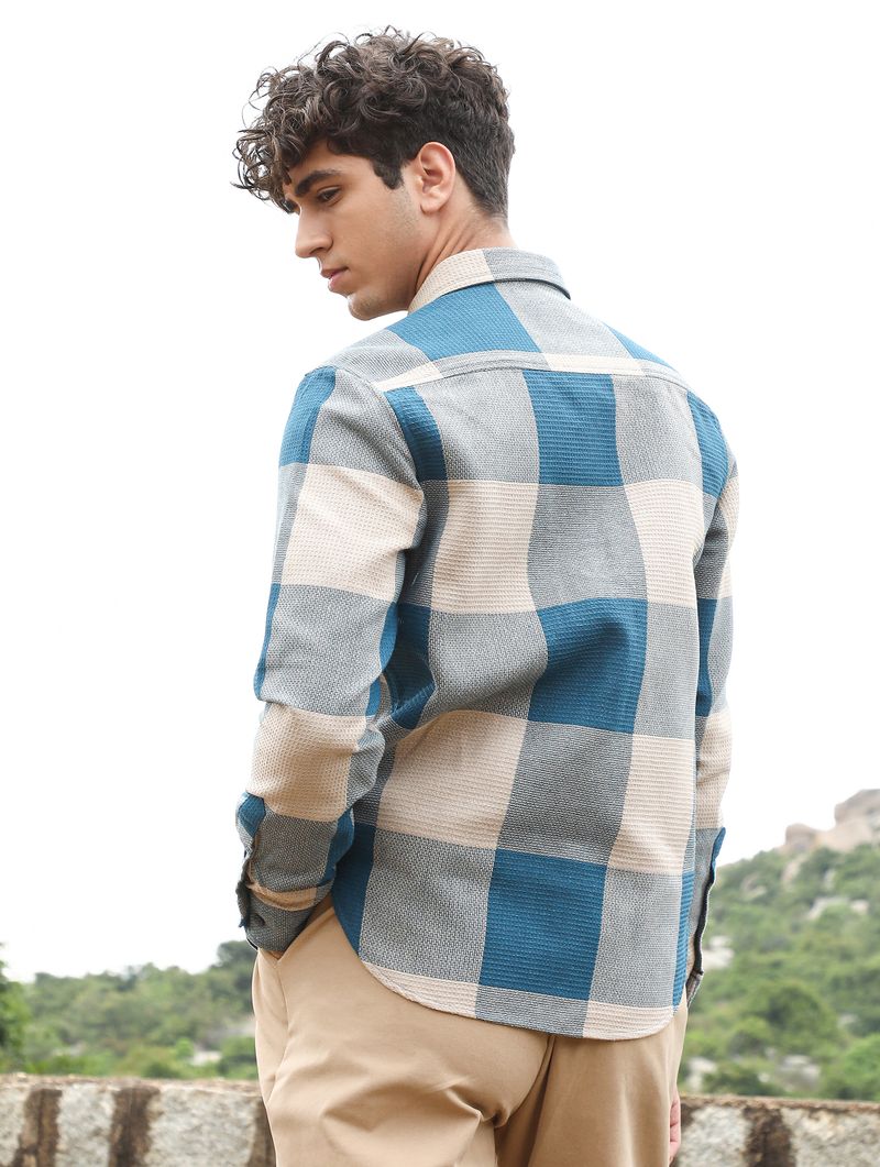 CAHOOT Men Regular Fit Checkered Casual Shirt - Image 6