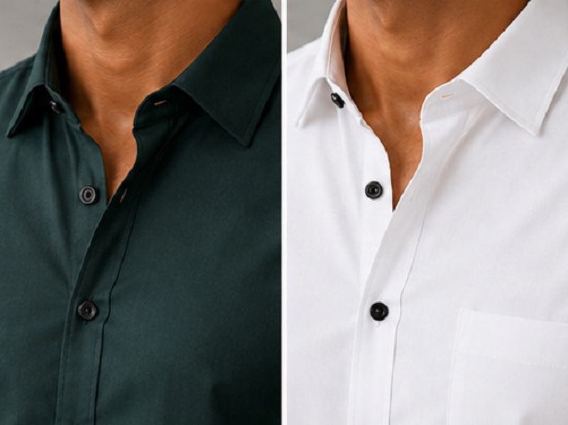 Eagle Loom Men Slim Fit Solid Spread Collar Shirt - Image 5