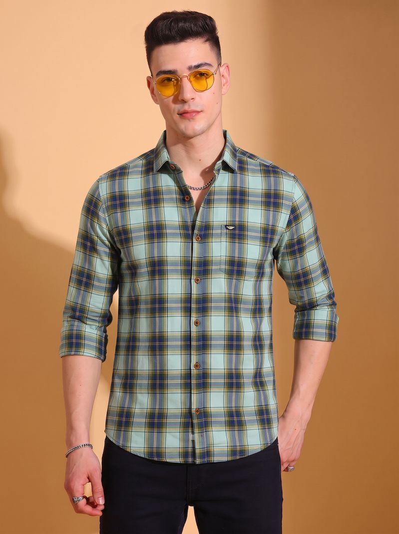 METRONAUT Men Regular Fit Checkered Shirt - Image 4