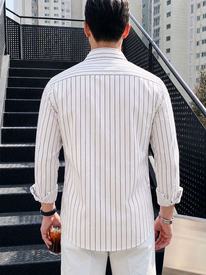 HKV FASHION Men Regular Fit Striped Shirt - Image 3