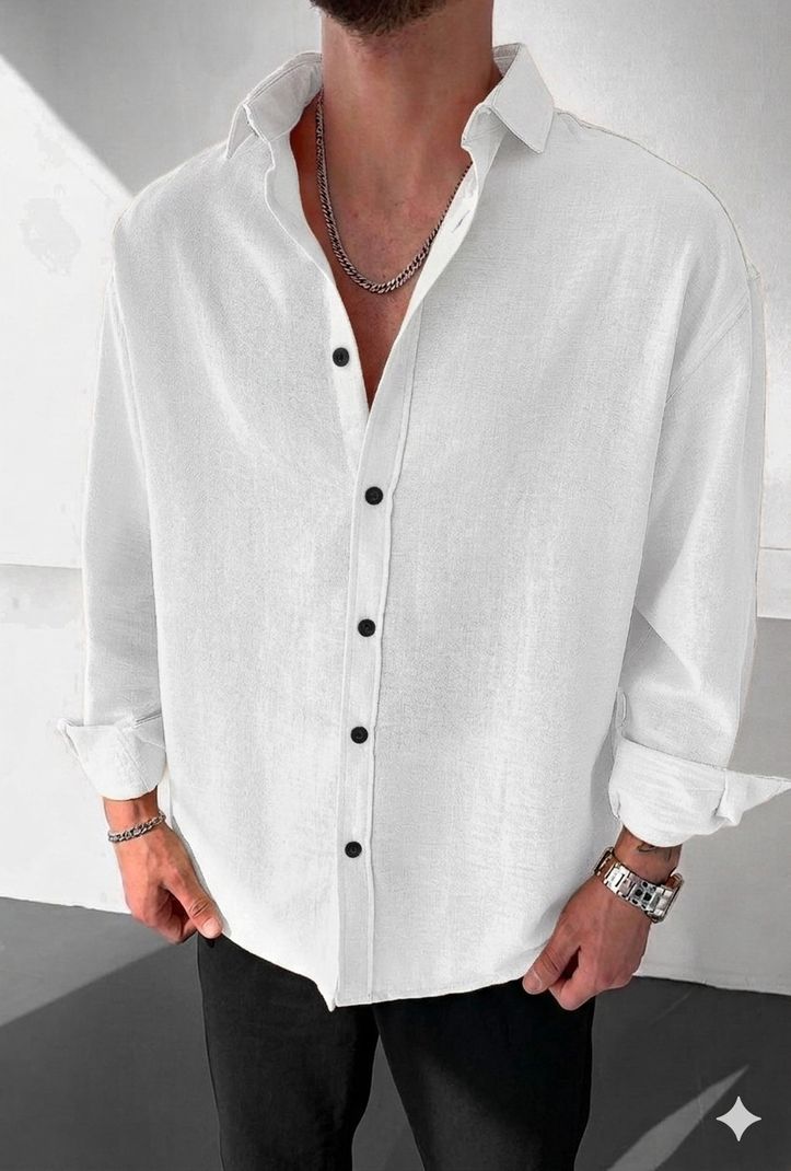 JACKBELLA Men Regular Fit Solid Spread Collar Shirt - Image 5