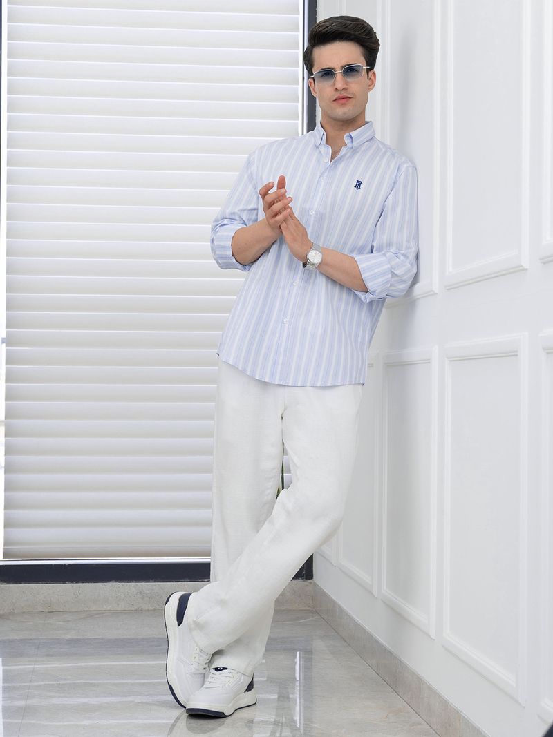 RED TAPE Men Relaxed Fit Striped Shirt - Image 5