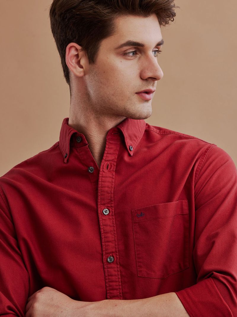 Aldeno Men Regular Fit Solid Button Down Shirt - Image 2