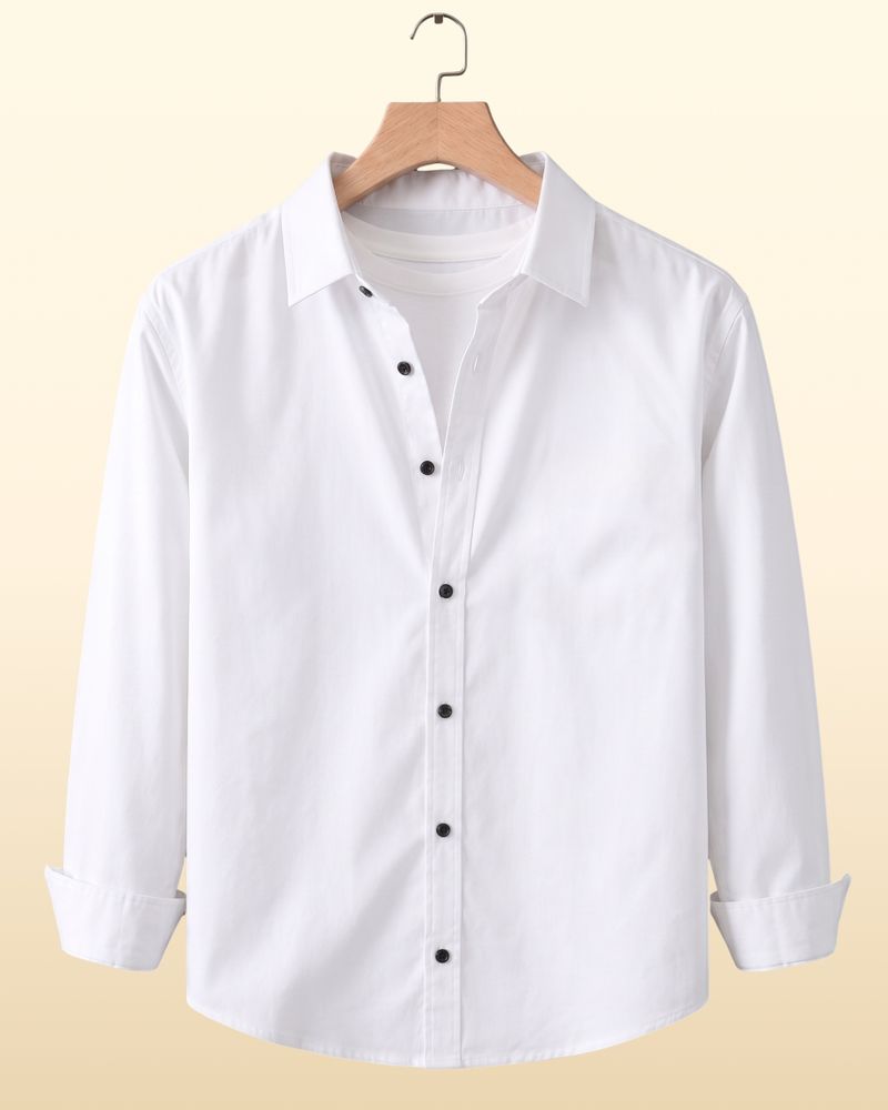 Colix Men Regular Fit Solid Spread Collar Casual Shirt - Image 6