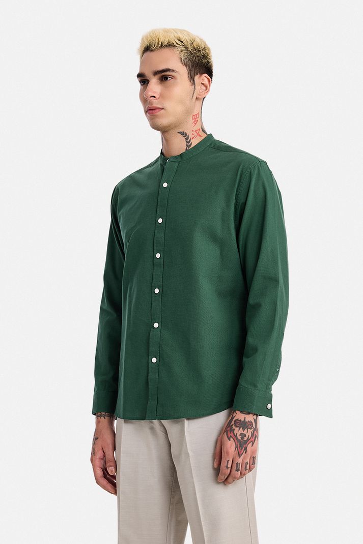 Snitch Men Regular Fit Mandarin Collar Shirt - Image 5