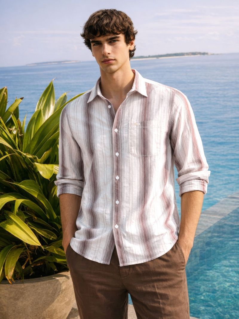 The Indian Garage Co. Men Regular Fit Striped Shirt - Image 6
