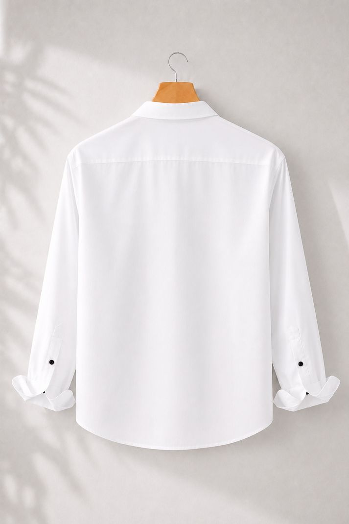 mozero Men Regular Fit Solid Spread Collar Casual Shirt - Image 5