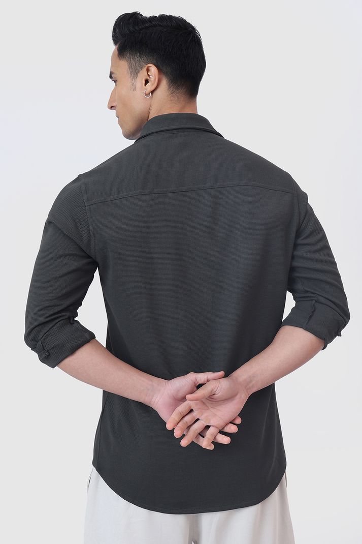 FUAARK Men Slim Fit Solid Casual Shirt - Image 3