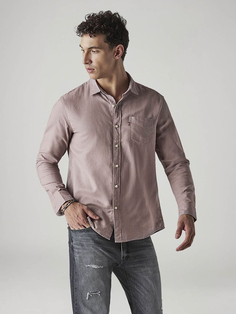 Men Slim Fit Solid Spread Collar Casual Shirt - Image 6