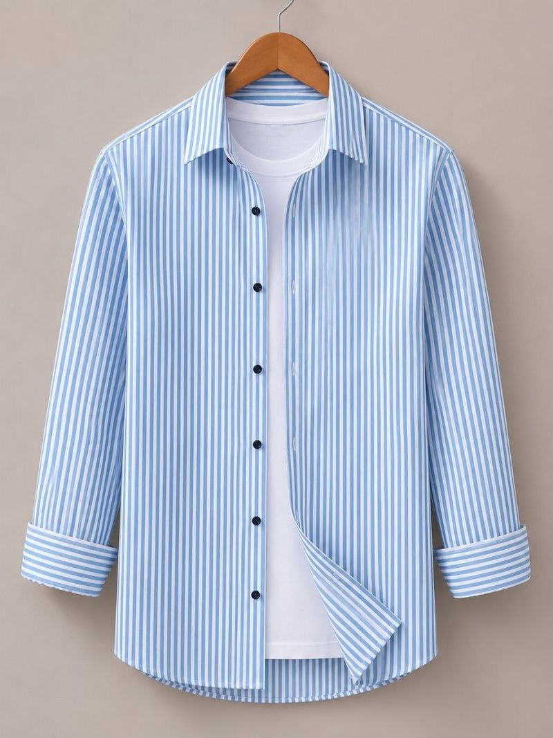 METRONAUT Men Regular Fit Striped Shirt - Image 2