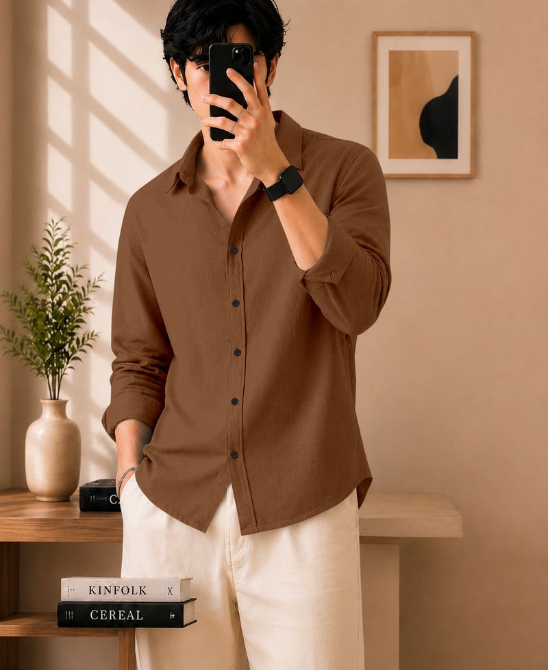 Fagul Culture Men Regular Fit Solid Spread Collar Casual Shirt - Image 2