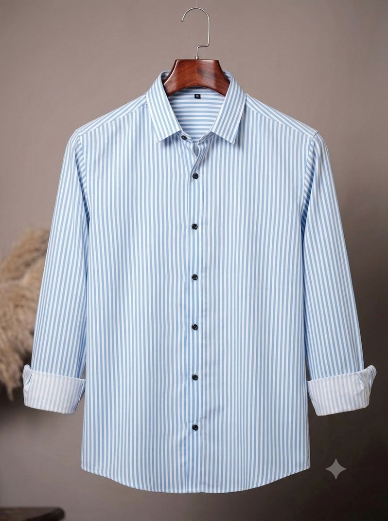 Bluecorp Men Regular Fit Striped Casual Shirt - Image 2