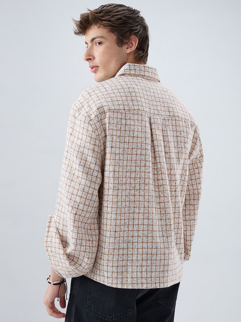 VASTRADO Men Oversized Checkered Shirt - Image 4