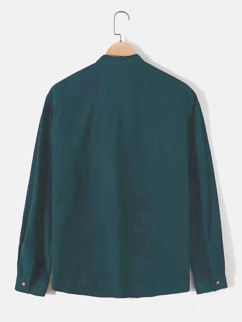 FUBAR Men Regular Fit Solid Mandarin Collar Casual Shirt - Image 6