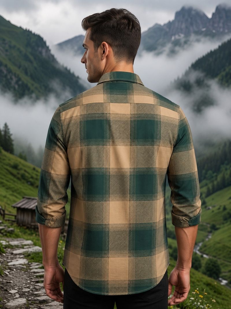 Darkage Men Regular Fit Checkered Shirt - Image 5