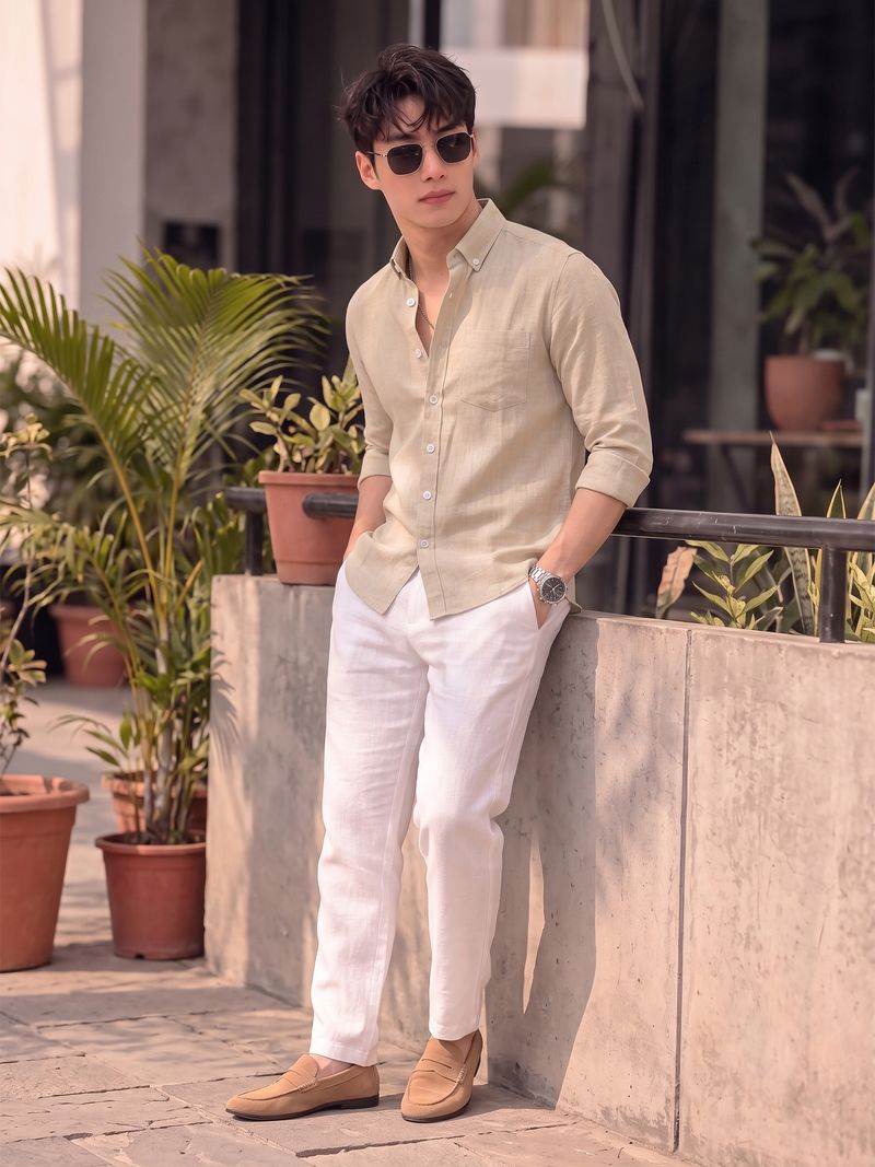 Nat Jastica Men Regular Fit Solid Button Down Shirt - Image 6