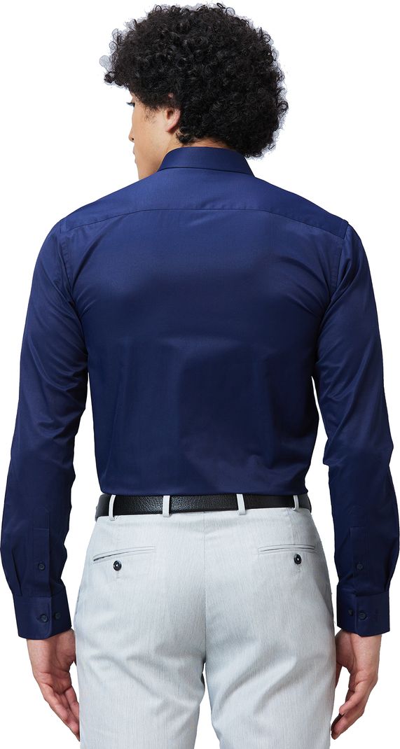 PARK AVENUE Men Slim Fit Solid Spread Collar Shirt - Image 6