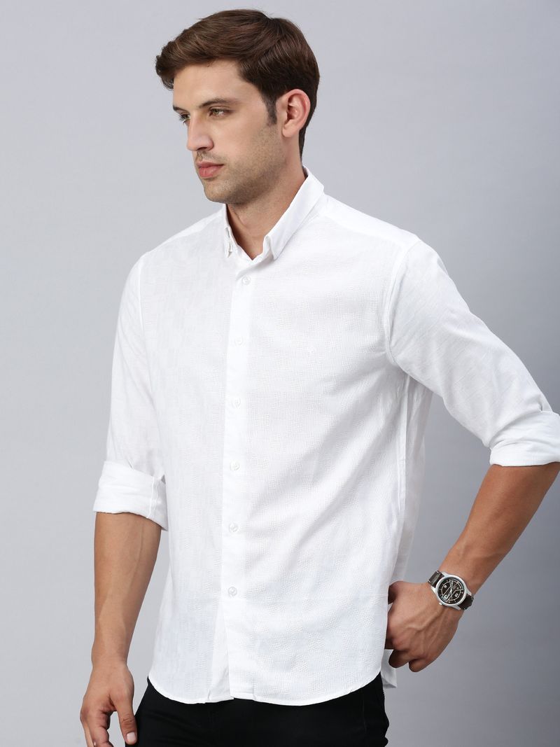 Classic Polo Men Slim Fit Checkered Shirt - Image 4