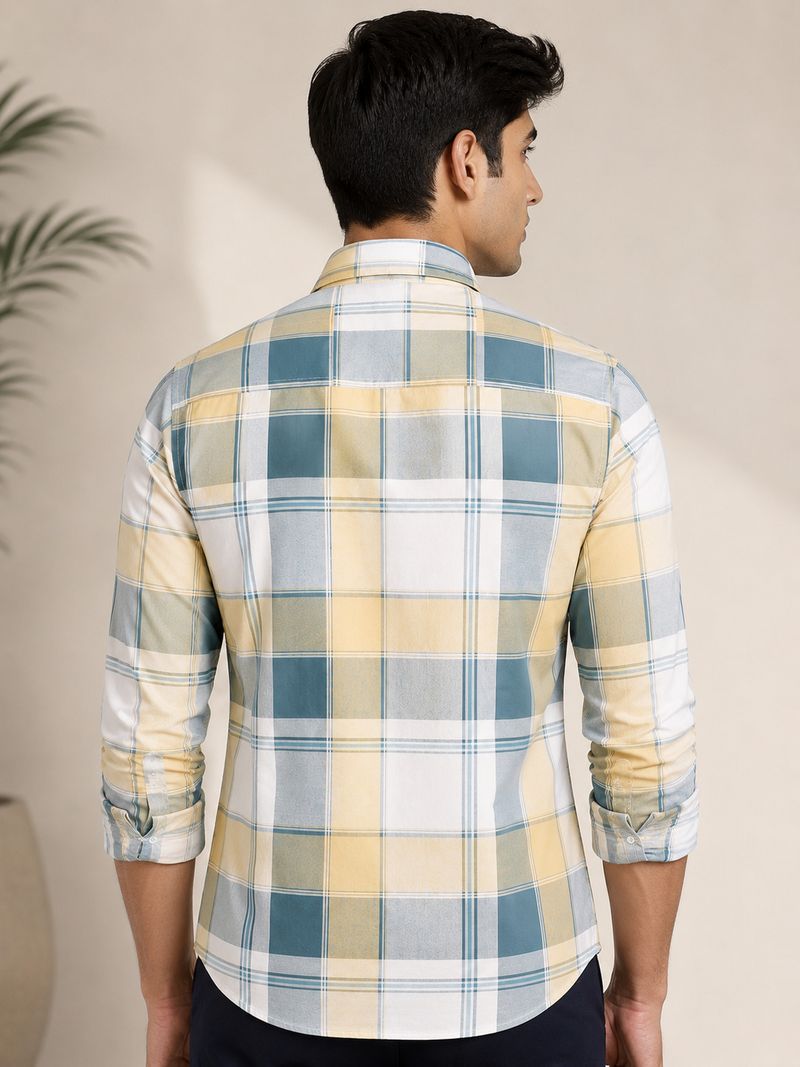 FUBAR Men Slim Fit Checkered Shirt - Image 5