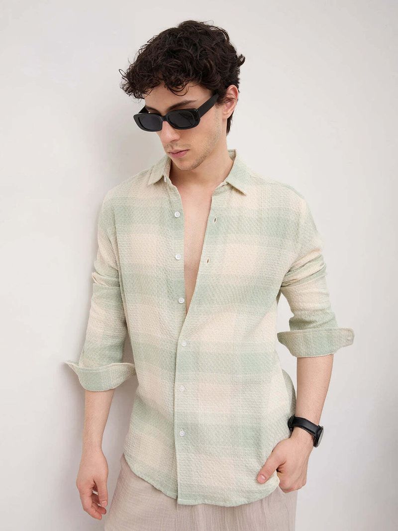 VASTRADO Men Regular Fit Checkered Shirt - Image 2