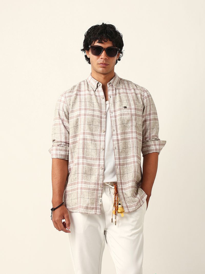 THE BEAR HOUSE Men Slim Fit Checkered Shirt - Image 2