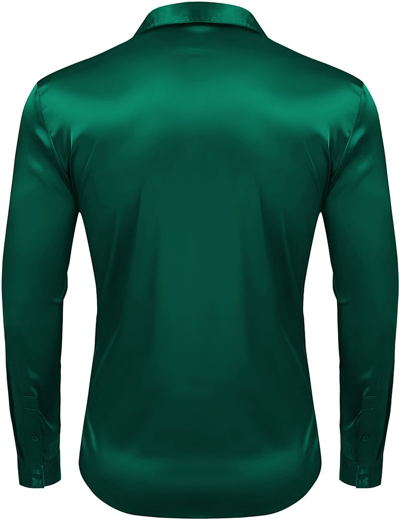 Solstice Men Regular Fit Solid Cut Away Collar Party Shirt - Image 4