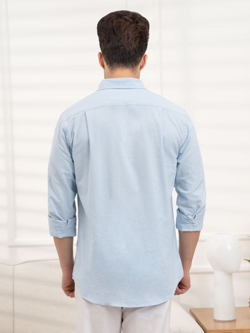 REDTAPE Men's Solid Casual Button Down Shirt - Image 4