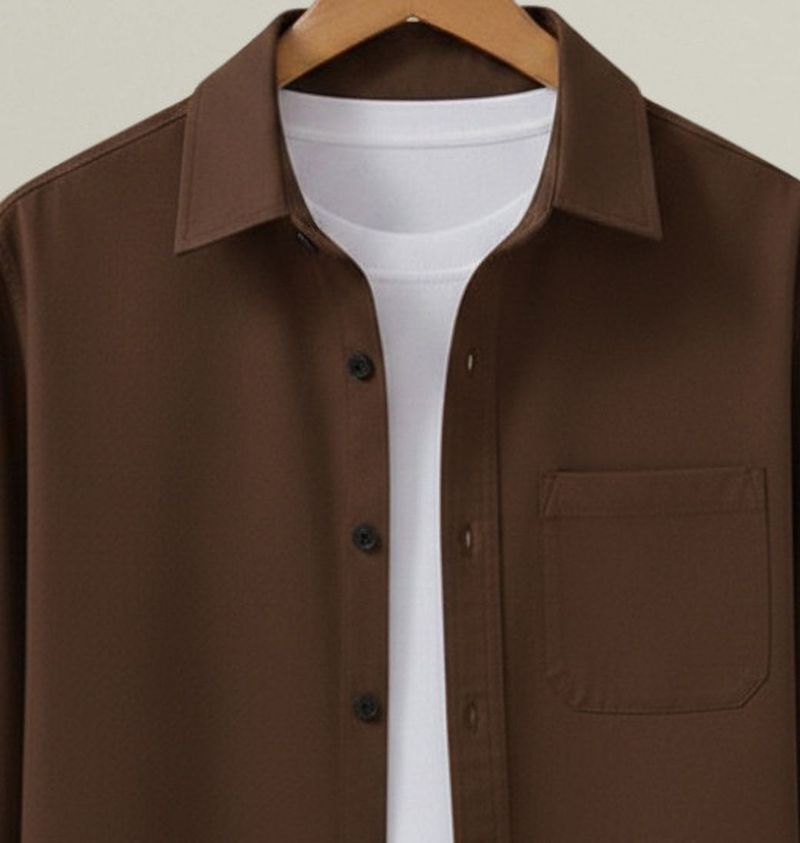 ViRAST FASHION Men Regular Fit Solid Spread Collar Casual Shirt - Image 3
