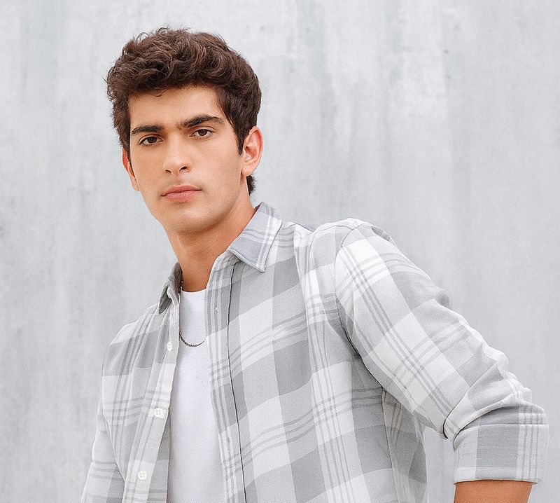 SHIRTZONE Men Slim Fit Checkered Shirt - Image 5