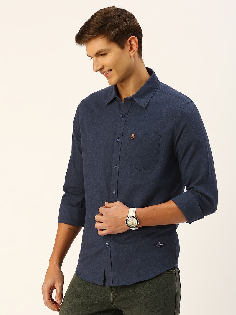 Thomas Scott Men Slim Fit Spread Collar Casual Shirt - Image 5