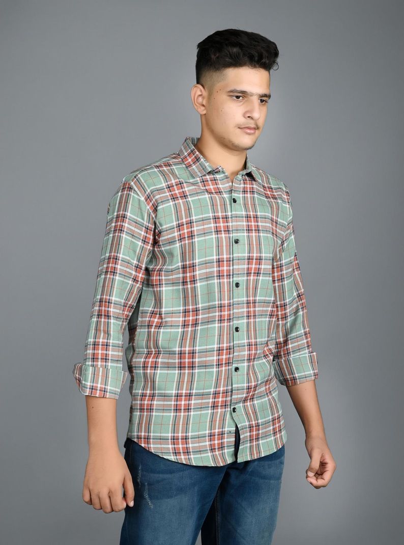 ANP BIHARIKA Men Regular Fit Checkered Shirt - Image 2